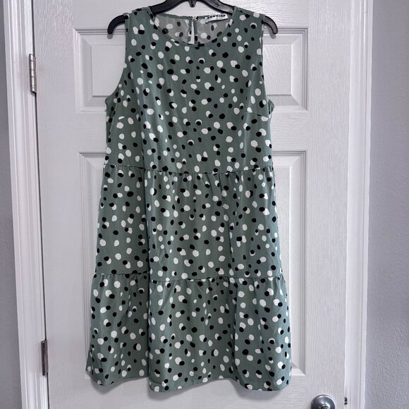 ECOWISH Women Dresses Sleeveless Summer Casual Sundress A Line Loose Swing - Picture 5 of 7